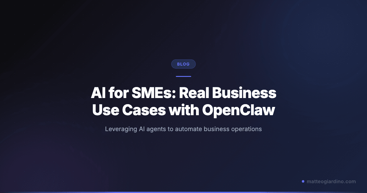 AI per PMI: Casi d'uso aziendali reali con OpenClaw