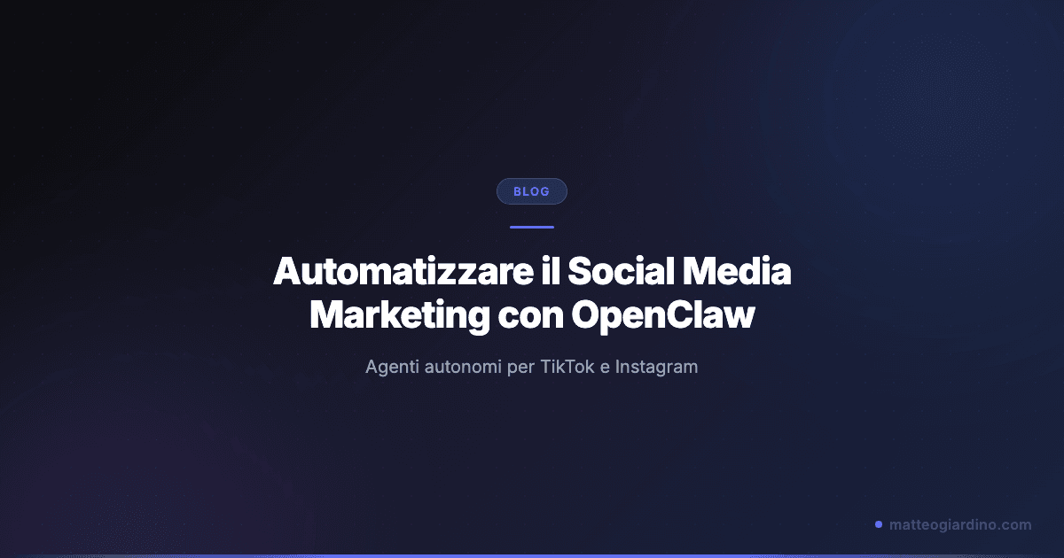 Automatizzare il Social Media Marketing con OpenClaw e l'AI Generativa