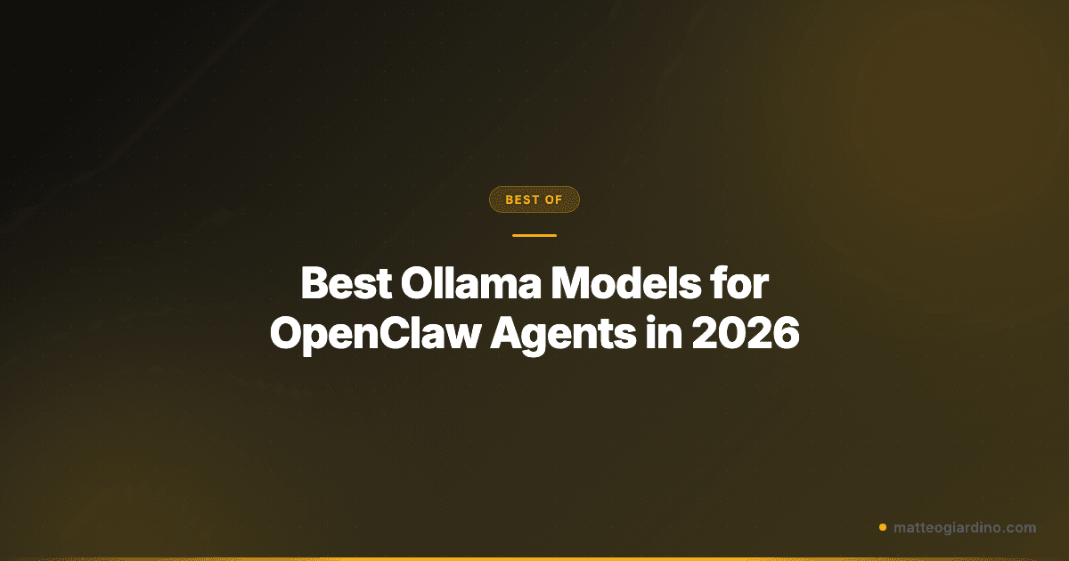 Best Ollama Models for OpenClaw Agents in 2026
