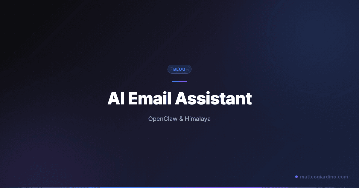 Building a Local AI Email Assistant with OpenClaw and Himalaya