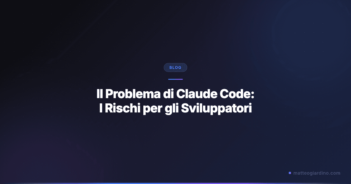 Il Problema di Claude Code: I Rischi per gli Sviluppatori (Febbraio 2026)