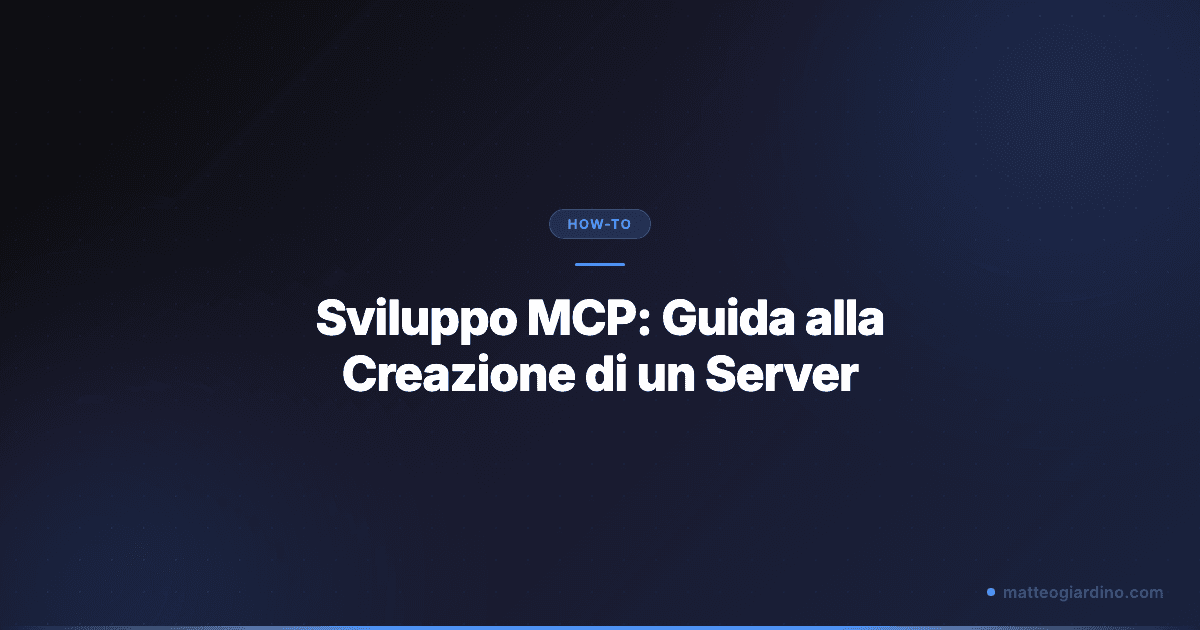 Sviluppo MCP: Guida alla Creazione di un Server per OpenClaw