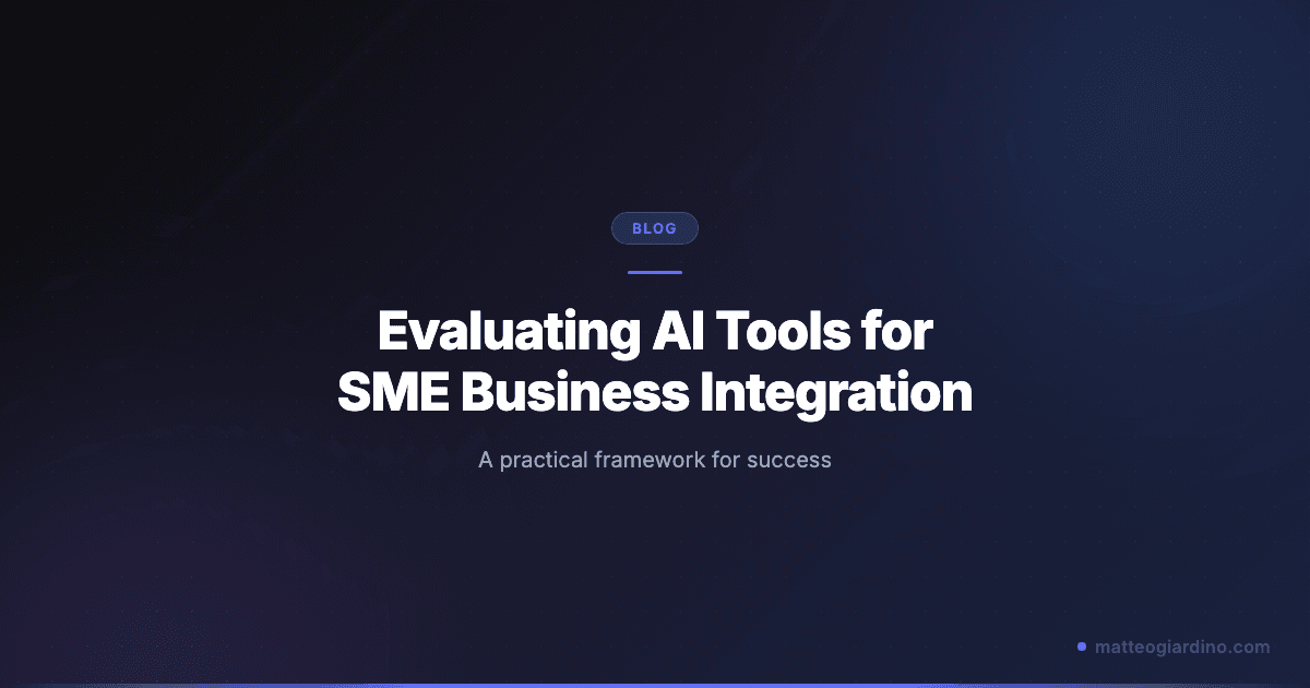 Evaluating AI Tools for SME Business Integration