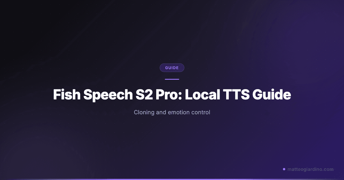 Fish Speech S2 Pro: Guida all'installazione locale e uso creativo