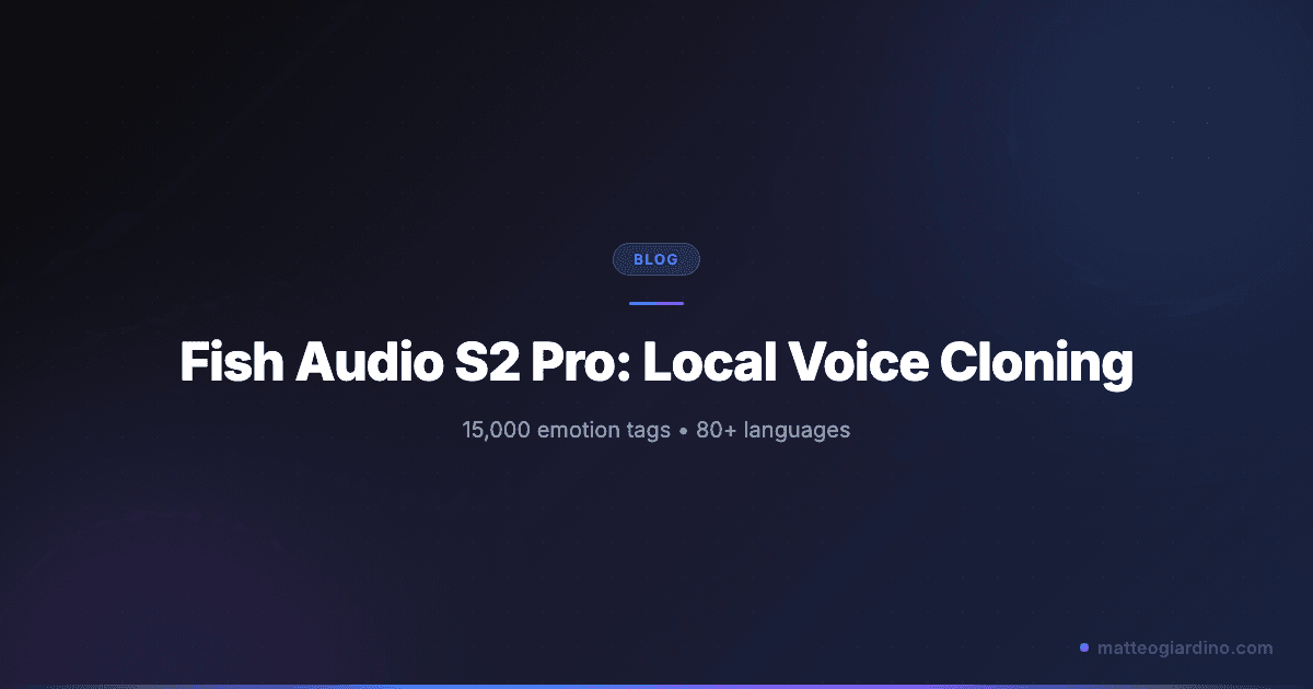 Fish Audio S2 Pro: Local Voice Cloning with Emotion Control in 80+ Languages