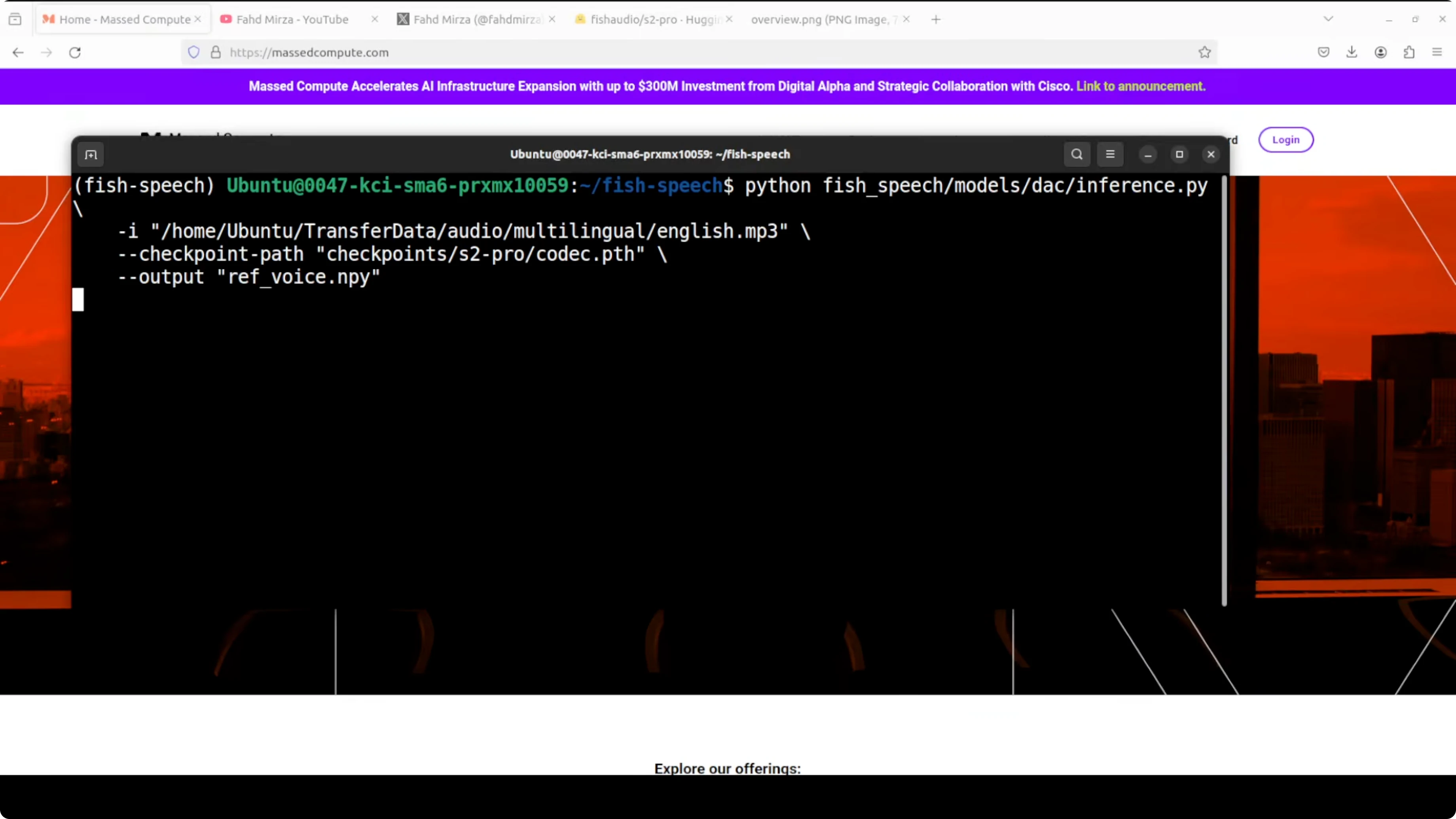 Extracting voice tokens from a reference audio file