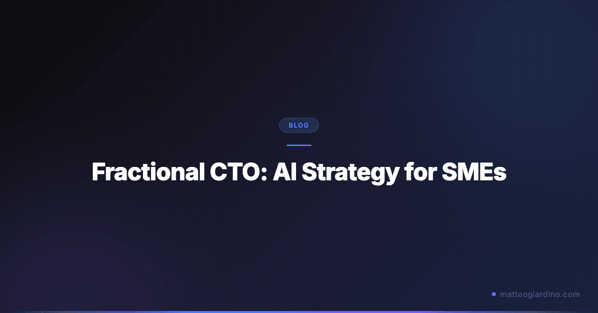Fractional CTO AI Strategy: A Guide for SMEs in 2026