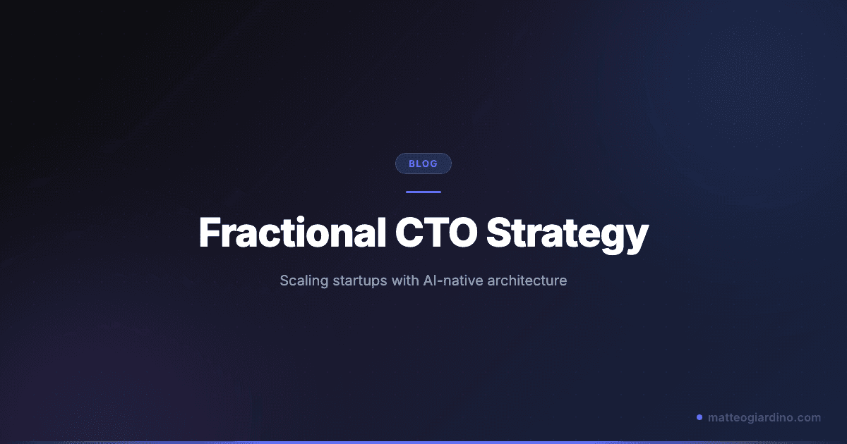 The Fractional CTO Strategy: Scaling Startups with AI