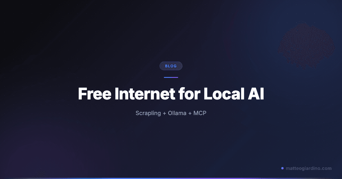 How to Give Your Local AI Free Internet Access with Scrapling, Ollama & MCP