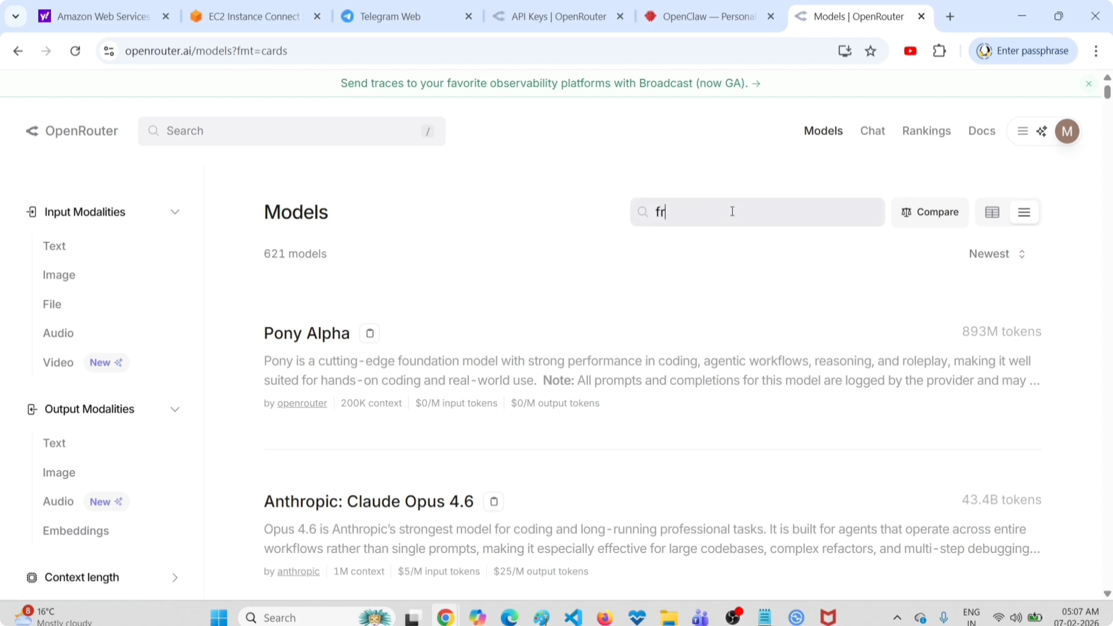 List of free models with zero cost pricing