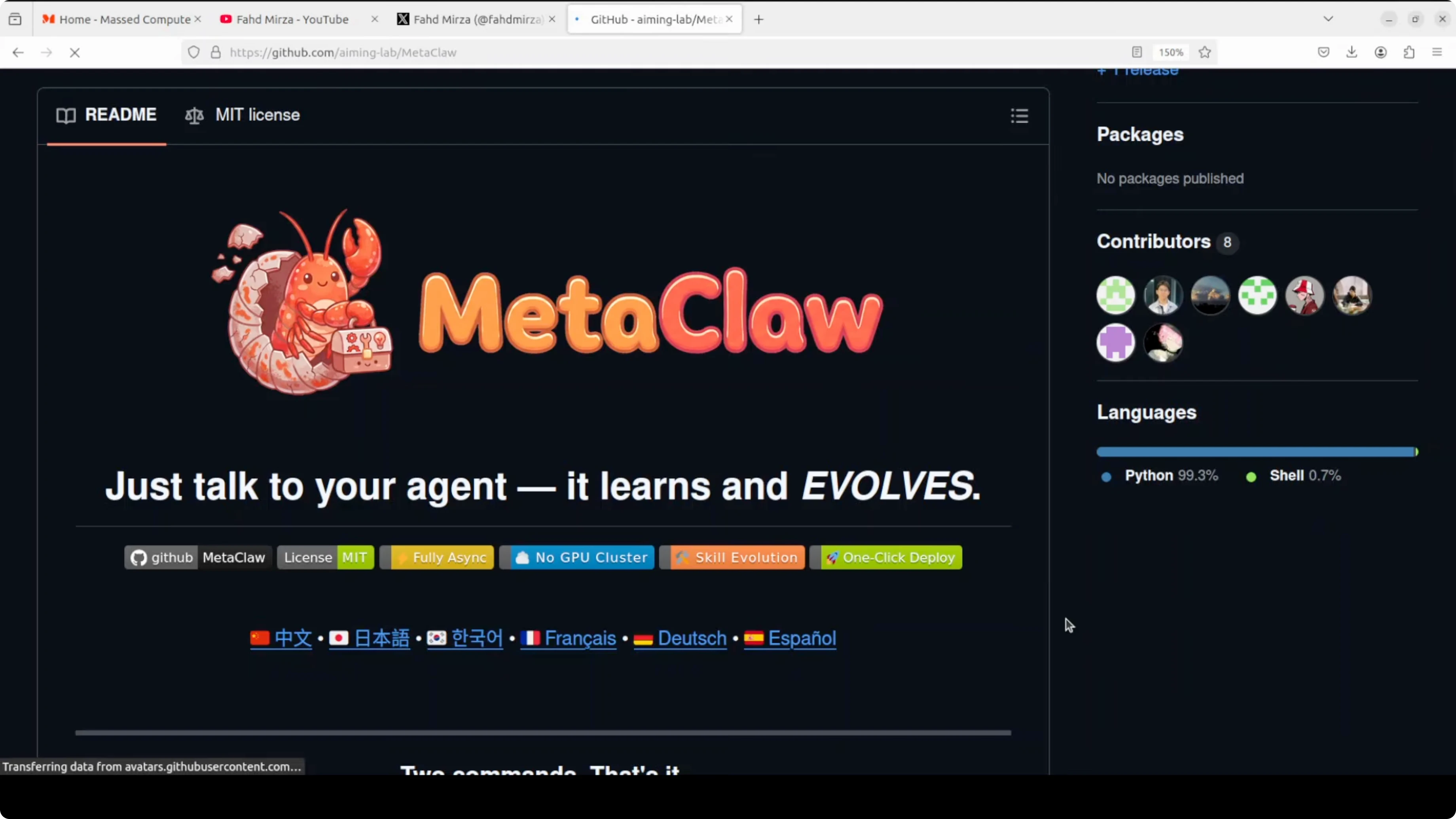 MetaClaw in action - accumulated skills and context