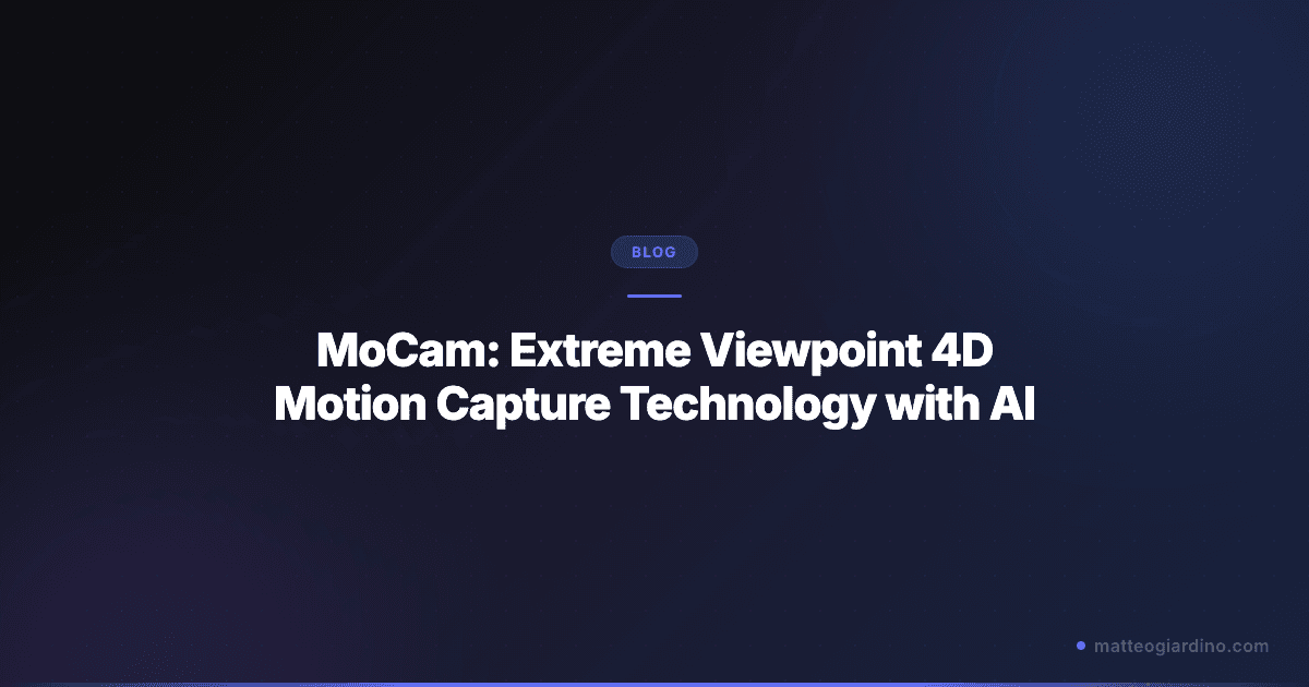 MoCam: Extreme Viewpoint 4D Motion Capture Technology with AI