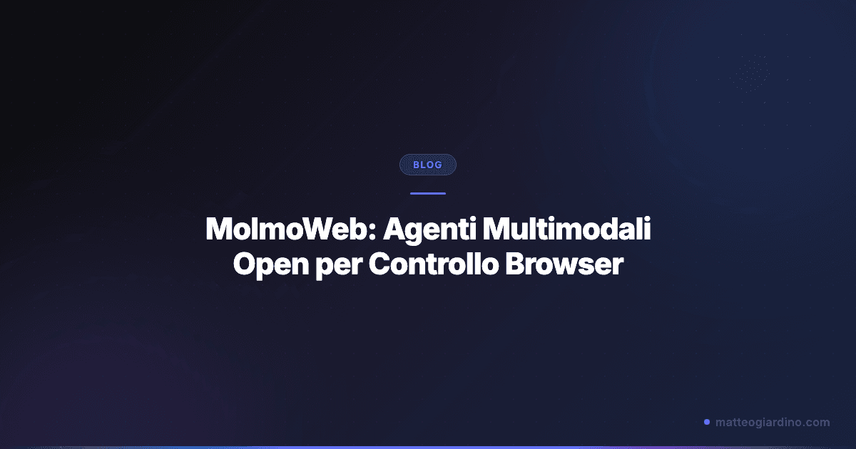 MolmoWeb: Automazione Visiva del Browser e Agenti AI nel 2026