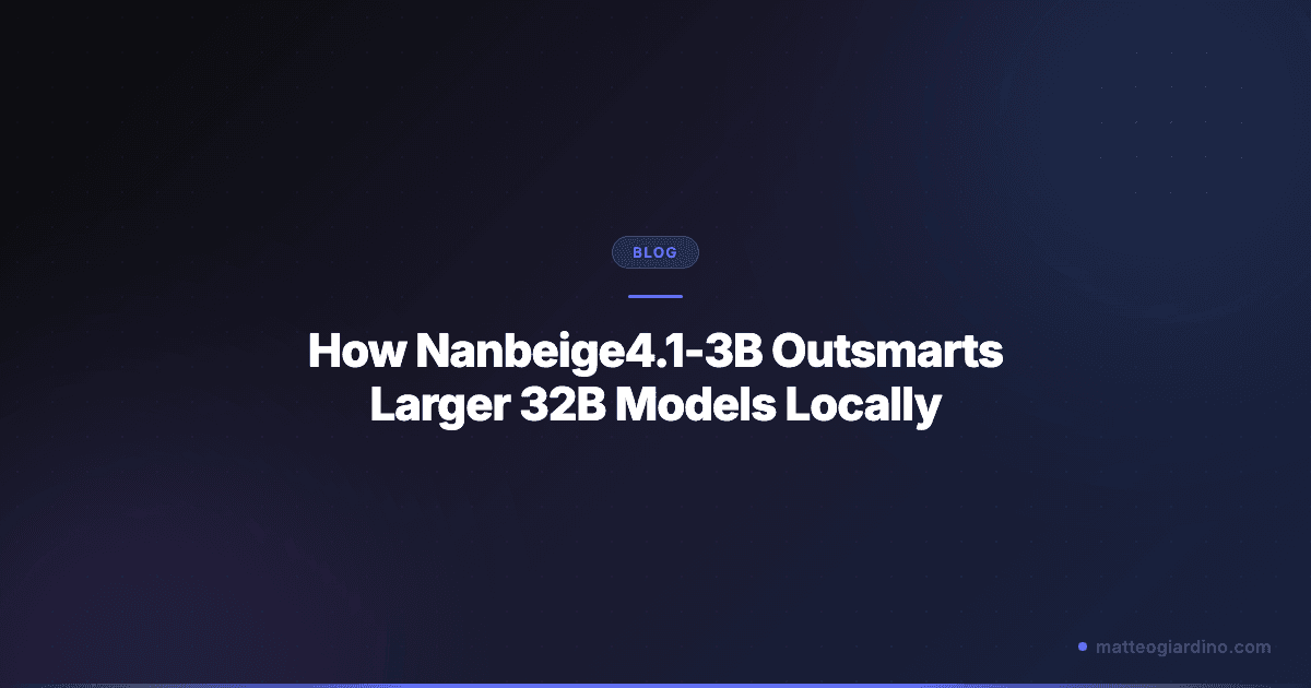 How Nanbeige4.1-3B Outsmarts Larger 32B Models Locally