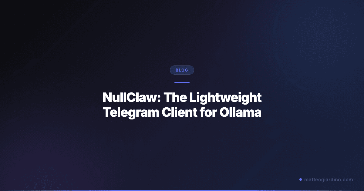 NullClaw: Lightweight Telegram Client for Ollama