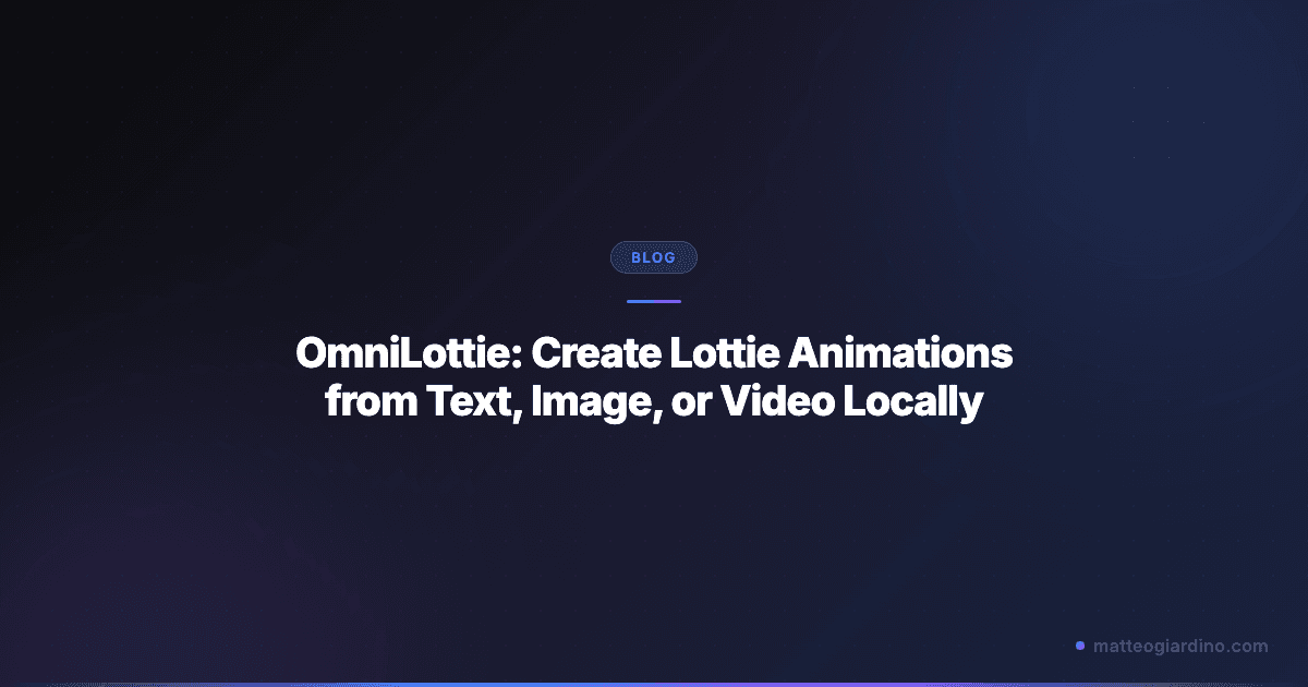 OmniLottie: Generate AI Lottie Animations Locally