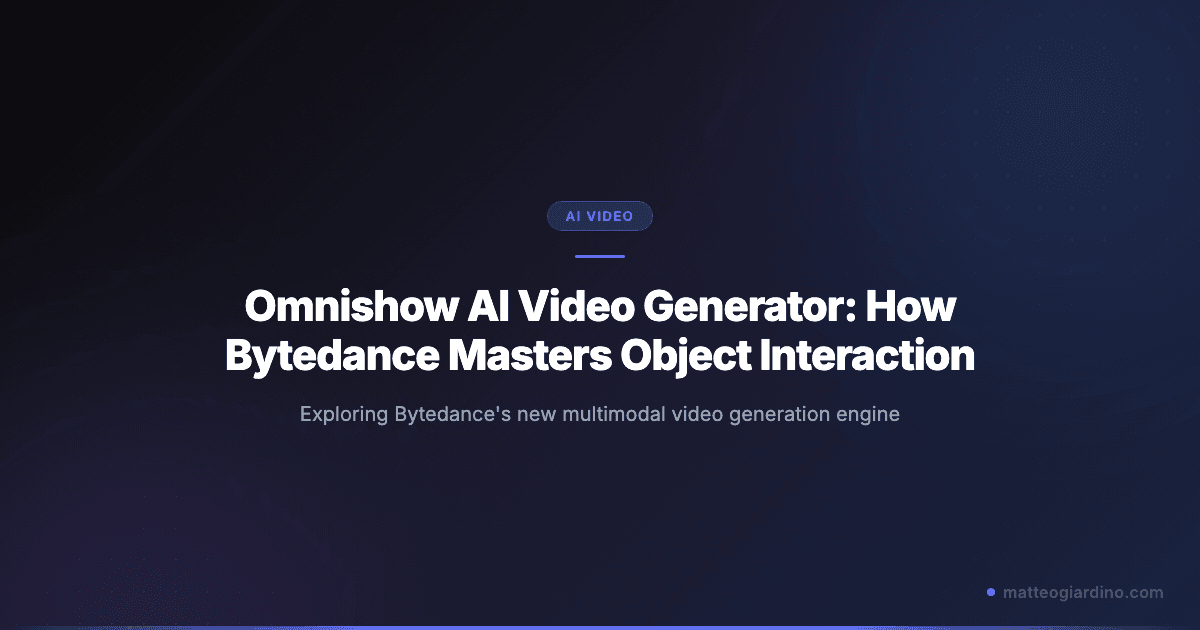 Omnishow AI Video Generator: How Bytedance Masters Object Interaction