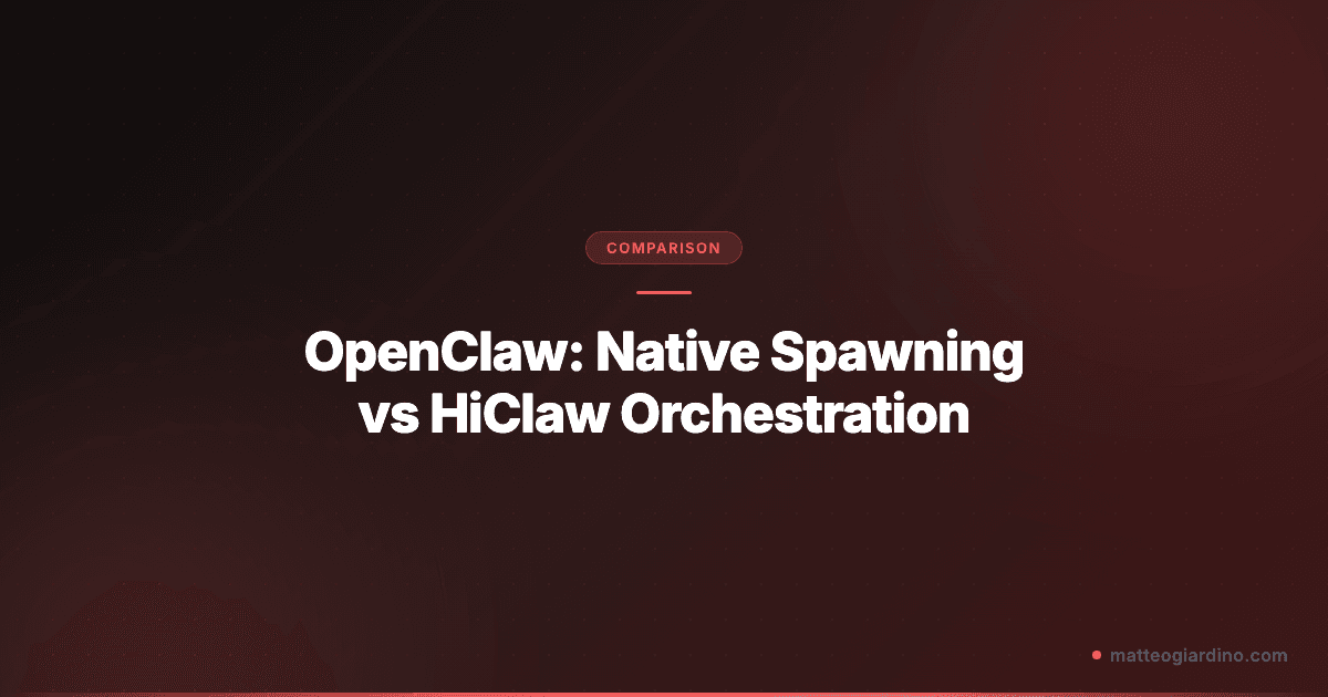 OpenClaw Multi-Agent Patterns: Native Spawning vs HiClaw