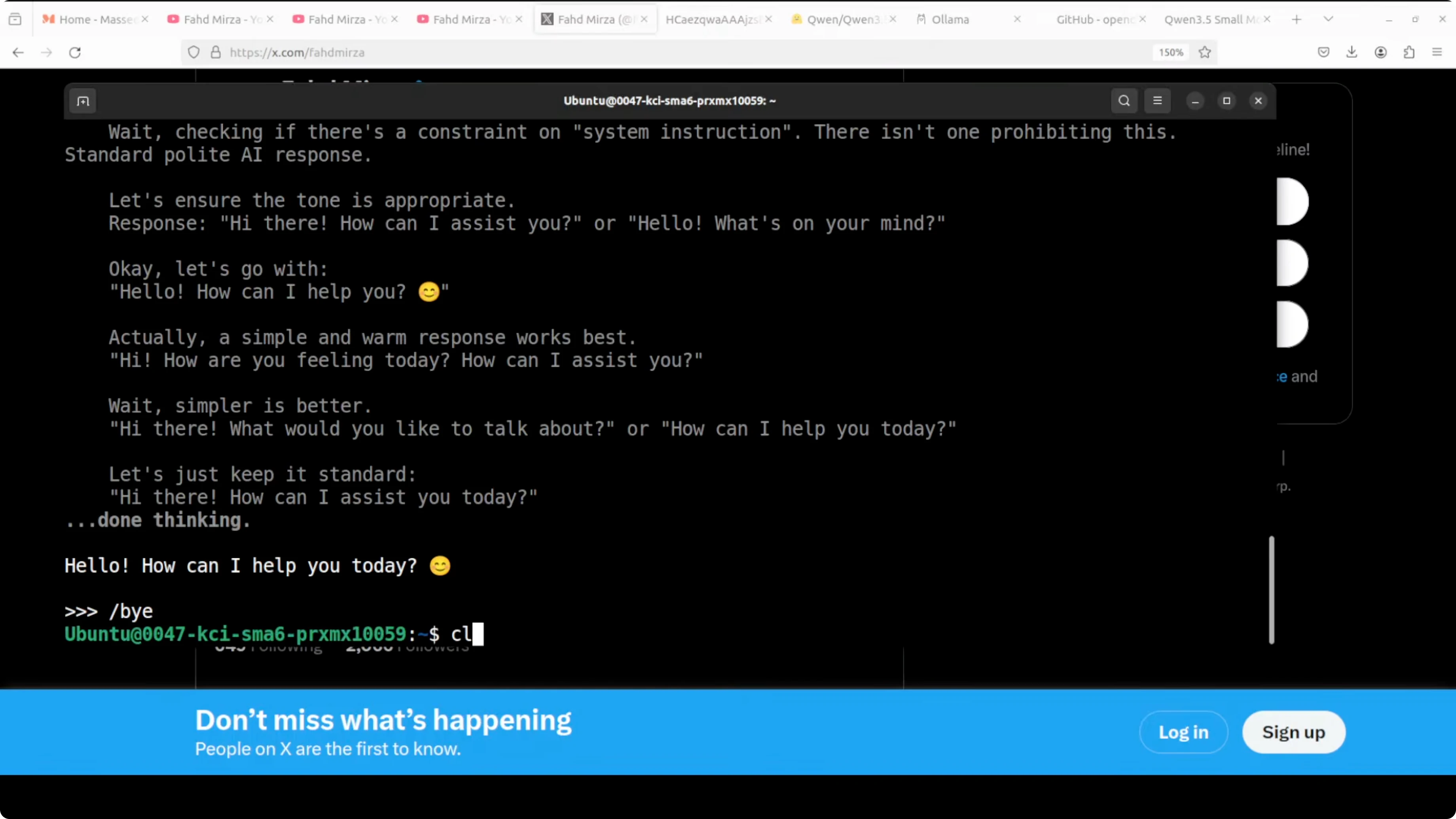 List of locally installed Ollama models