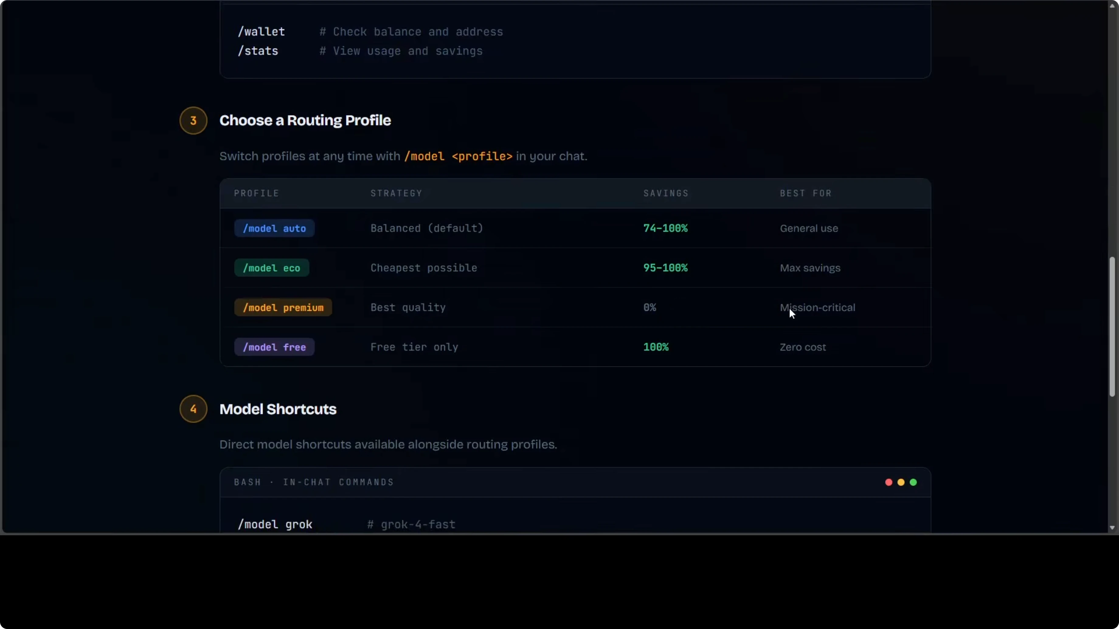 Grafico comparazione costi ClawRouter tra diversi modelli