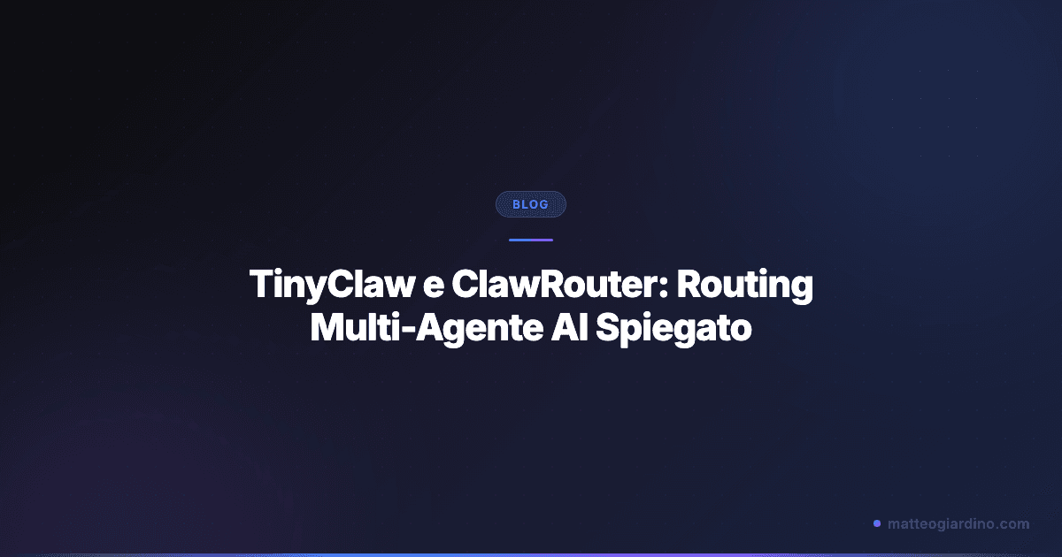 TinyClaw e ClawRouter: Routing Multi-Agente AI Spiegato