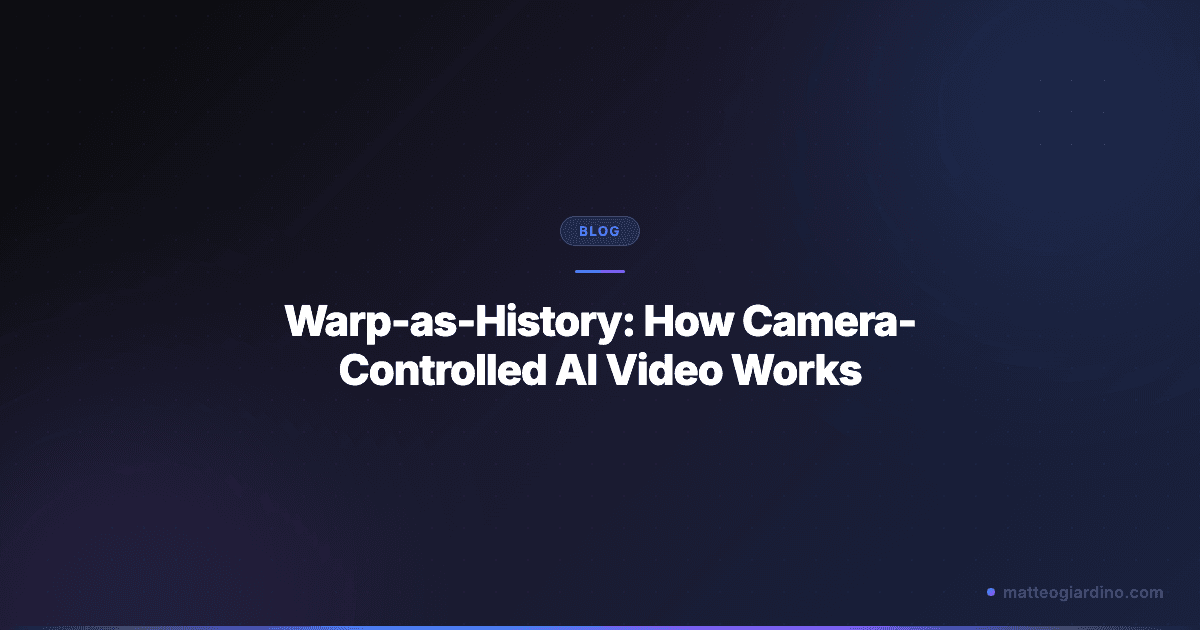 Warp-as-History: How Camera-Controlled AI Video Works